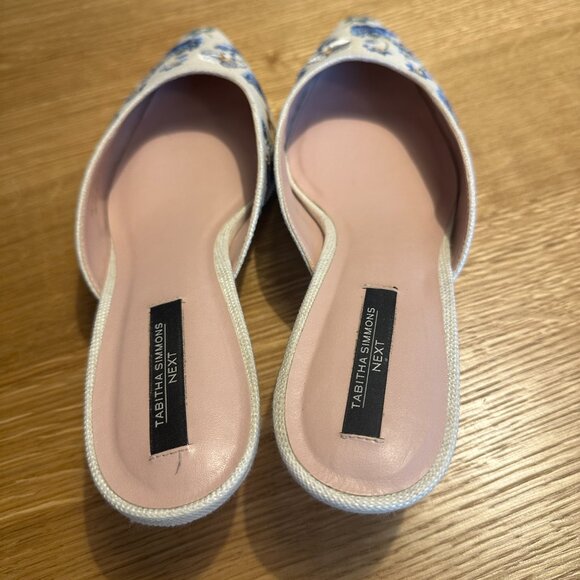 Bone Tabitha Simmons x Next Embroidery Kitten Mules - Picture 9 of 10